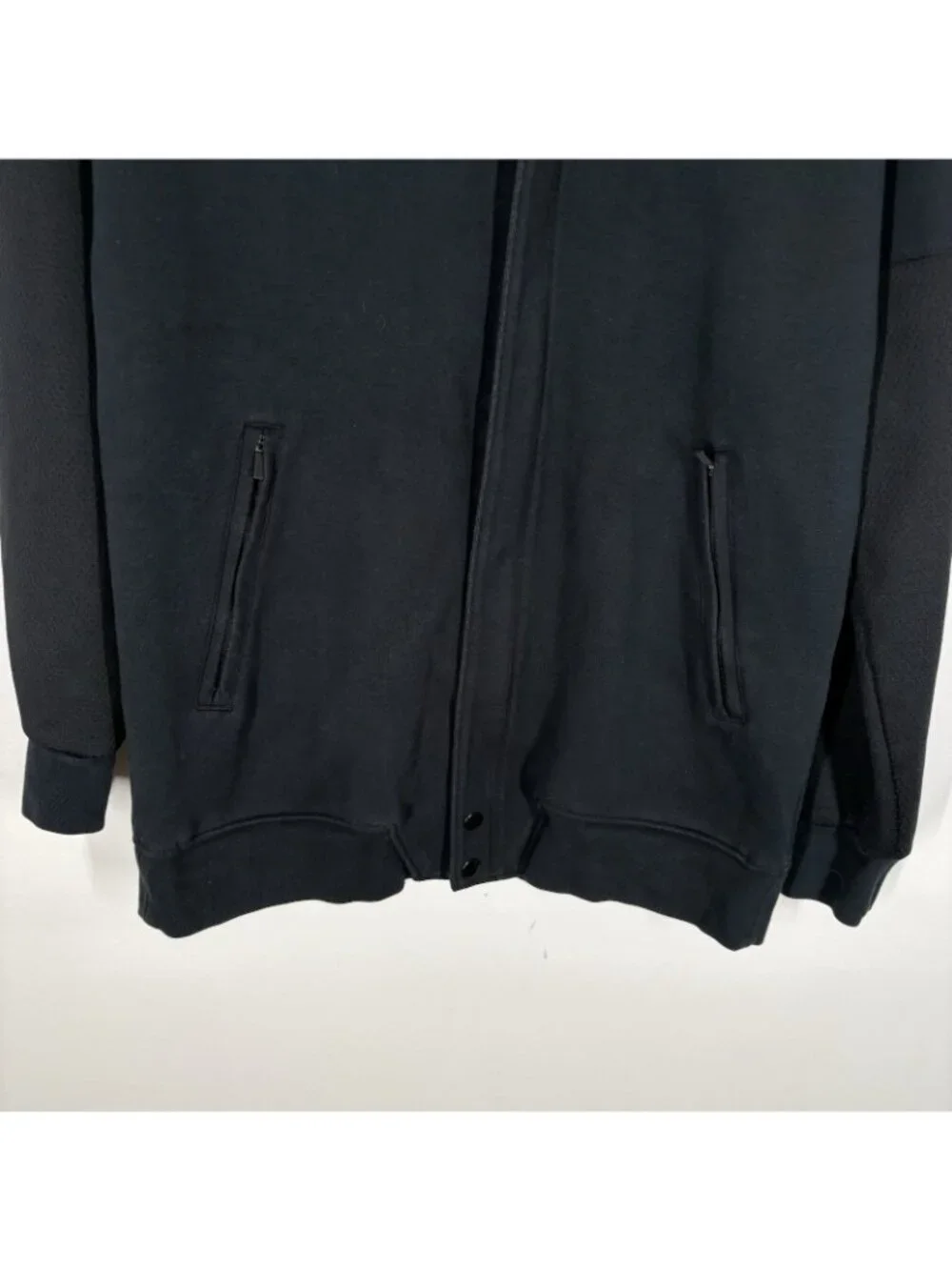 Nike Air Jordan Men Size M Black Full Zip Snap Bomber Varsity Jacket 706735-011